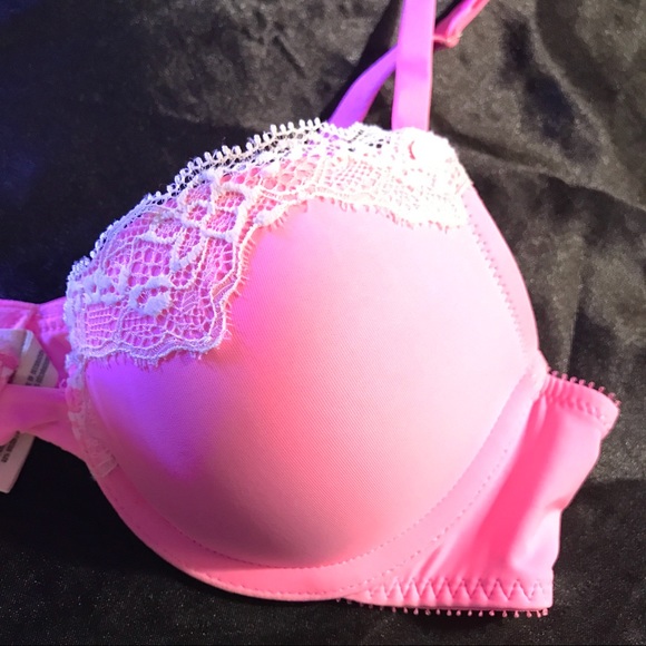 Aerie Harper Pink with White Lace Bra - Picture 3 of 5